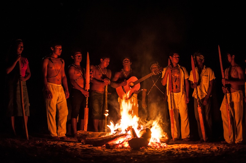 Celebração com indígenas Guarani