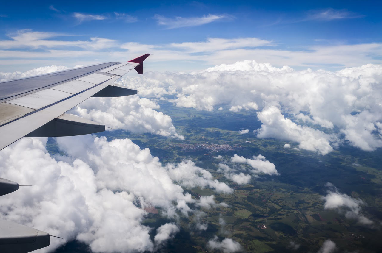 Avião chegando em Foz do Iguaçu