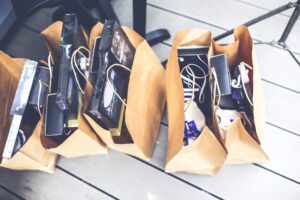 Sacolas de compras de Black Friday no Paraguai